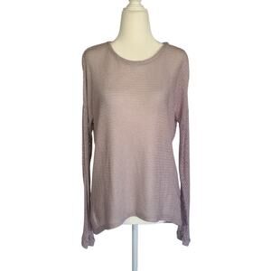 Generation Love Gray/Sliver Crochet See Through Sweater Top XS/S